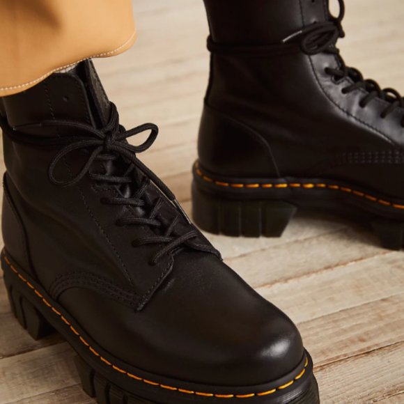 US W sz 8 AUDRICK NAPPA LEATHER PLATFORM ANKLE BOOTS MSRP$240 in Black Nappa - Picture 1 of 13